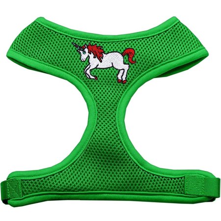 MIRAGE PET PRODUCTS Unicorn EmbroideRed Soft Mesh HarnessEmerald Green Large 680-H01 EGLG